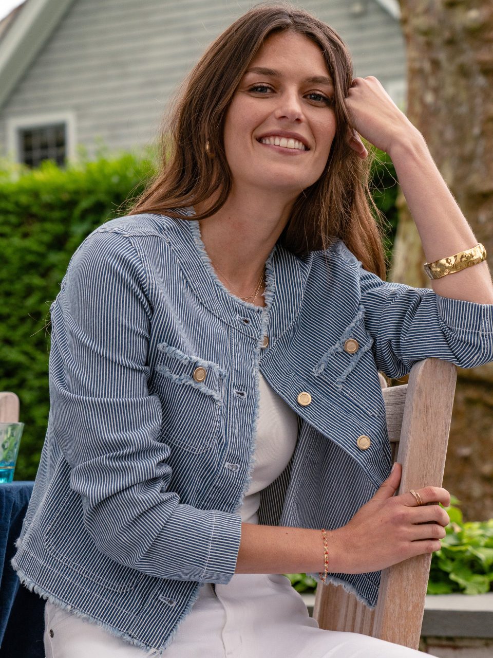 April Jacket in Stripe