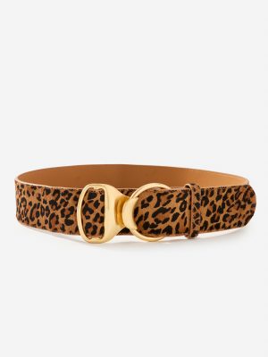 Isobel Pony Hair Belt in Leopard