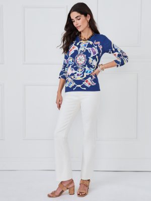 Anilee Sweater in Mini Nautical Pennant