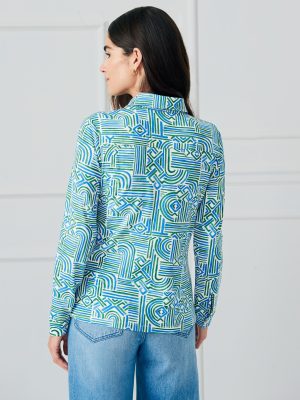 Betty Shirt in Geo Maze