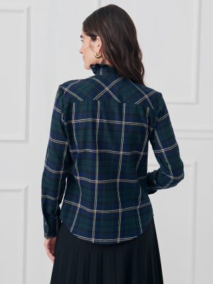 Carson Blouse in Plaid