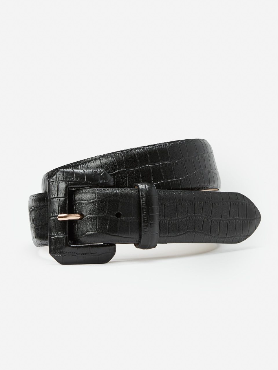 Dacia Leather Belt in Crocodile