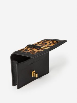 Dinah Pony Hair Card Holder in Leopard