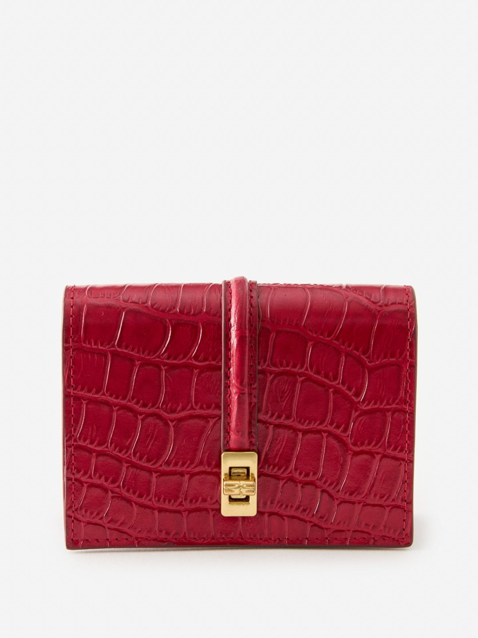 Dinah Leather Card Holder in Crocodile