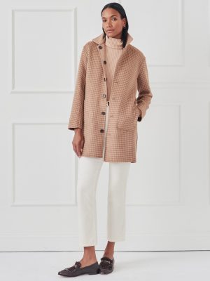 Frade Reversible Coat in Herringbone