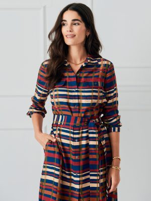 Freda Dress in Plaid Flourish