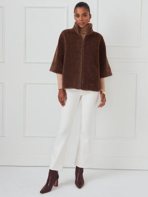 Gretchen Faux Fur Zip Poncho