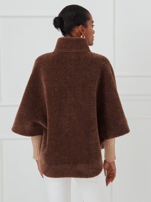 Gretchen Faux Fur Zip Poncho