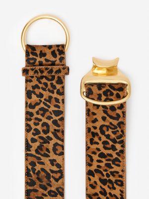 Isobel Pony Hair Belt in Leopard
