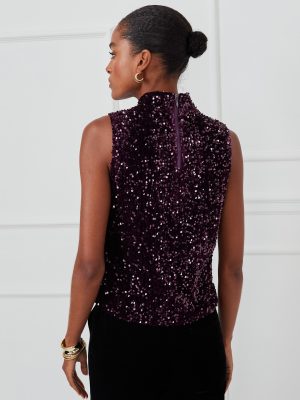 Leeza Sleeveless Sequin Top