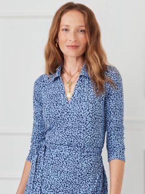 Rumi Reversible Dress in Wild Fern Petit Leopard