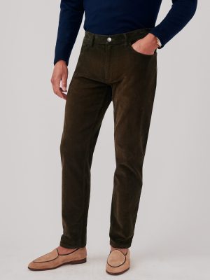 Parker 5-Pocket Straight Pants in Italian Stretch Cord