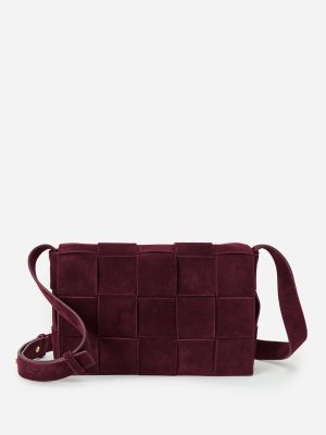 Una Woven Suede Crossbody