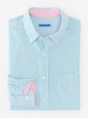 University Classic Fit Seersucker Shirt in Stripe