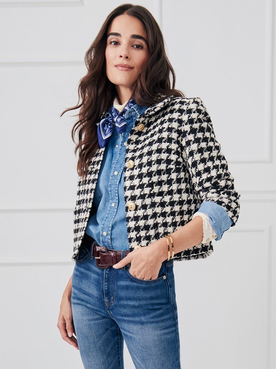 Violette Jacket in Houndstooth