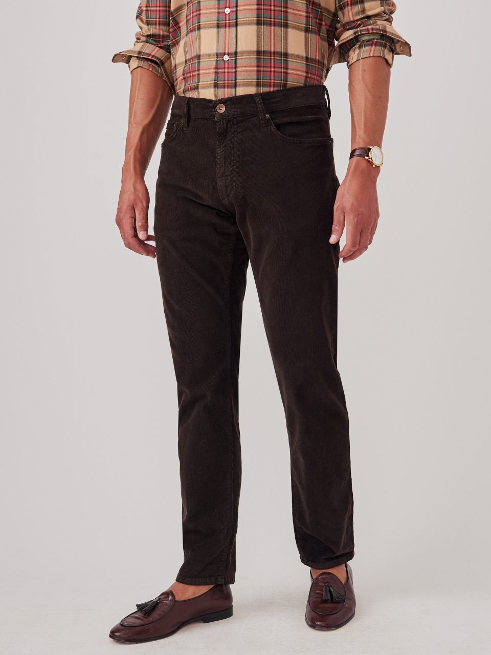 Parker 5-Pocket Straight Pants in Italian Stretch Cord