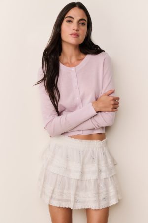 Ruffle Mini Crystal Bow Skirt