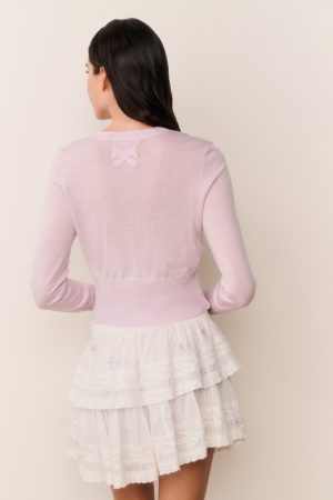 Ruffle Mini Crystal Bow Skirt