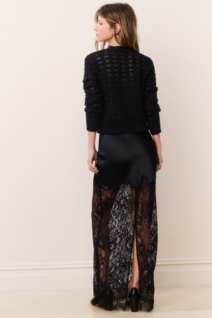 Ilene Satin & Lace Maxi Skirt