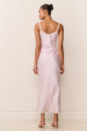 Kalo Silk-Blend Bow Jacquard Maxi Skirt