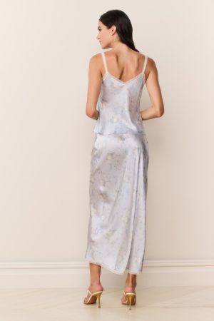 Kalo Silk-Blend Floral Maxi Skirt