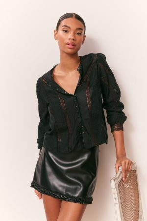 Noala Faux Leather Mini Skirt