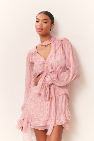 Renza Polka Dot Mini Skirt