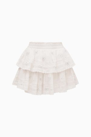 Ruffle Mini Crystal Bow Skirt